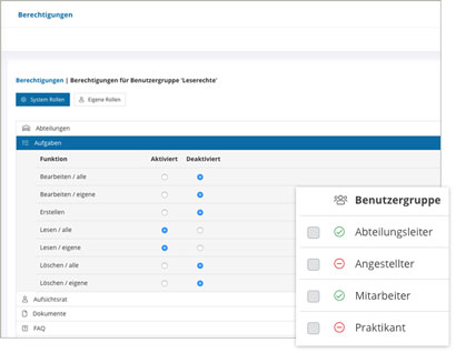 Extranet Software Module Benachrichtigungen