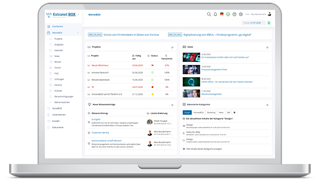 Extranet Erweiterungen ExtranetBOX Erweiterungen